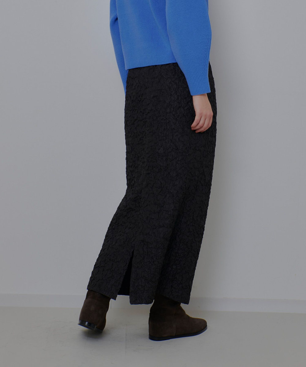 allureville フクレジャガードペグトップスカート ブラック (95)