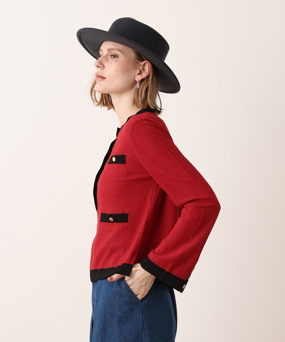 allureville バイカラーヘンリーネックプルオーバー レッド (43)