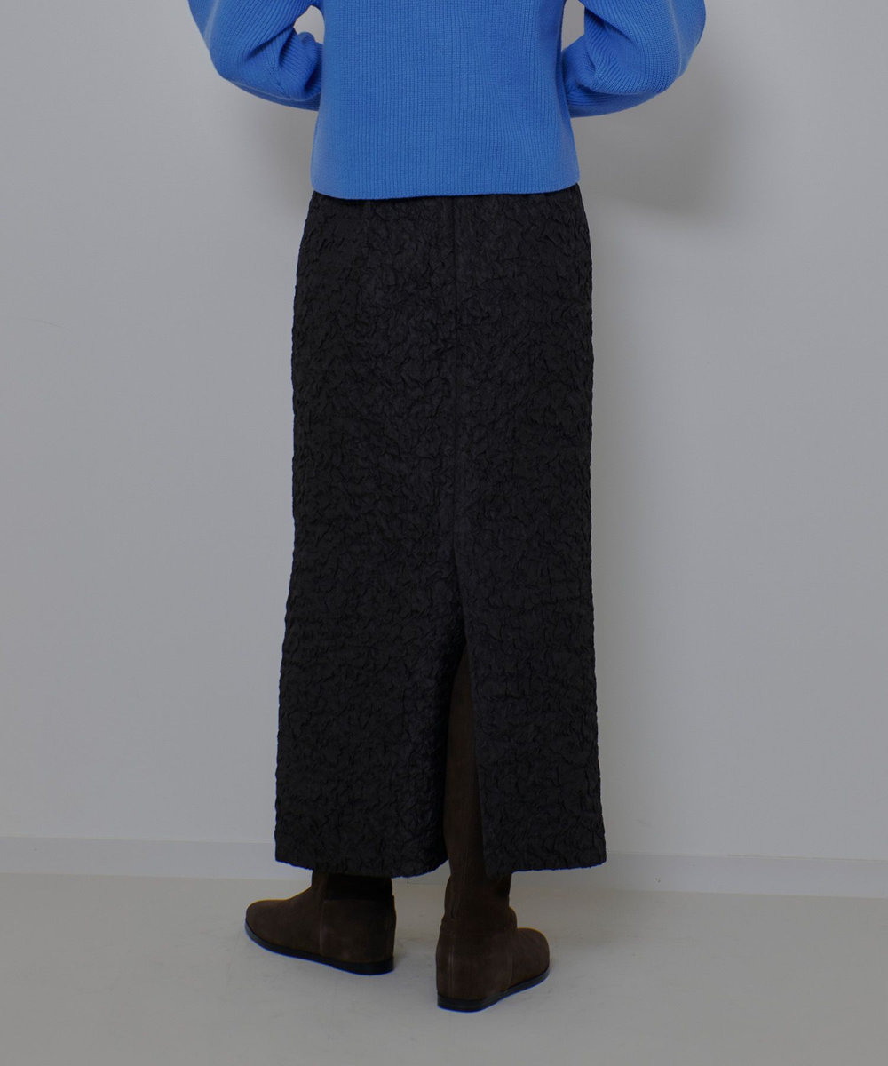 allureville フクレジャガードペグトップスカート ブラック (95)