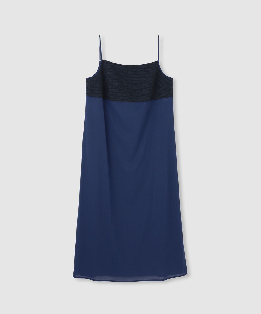 LOULOU WILLOUGHBY 【LOULOU WILLOUGHBY】シアージャガードテーラーワンピース ネイビー (65)