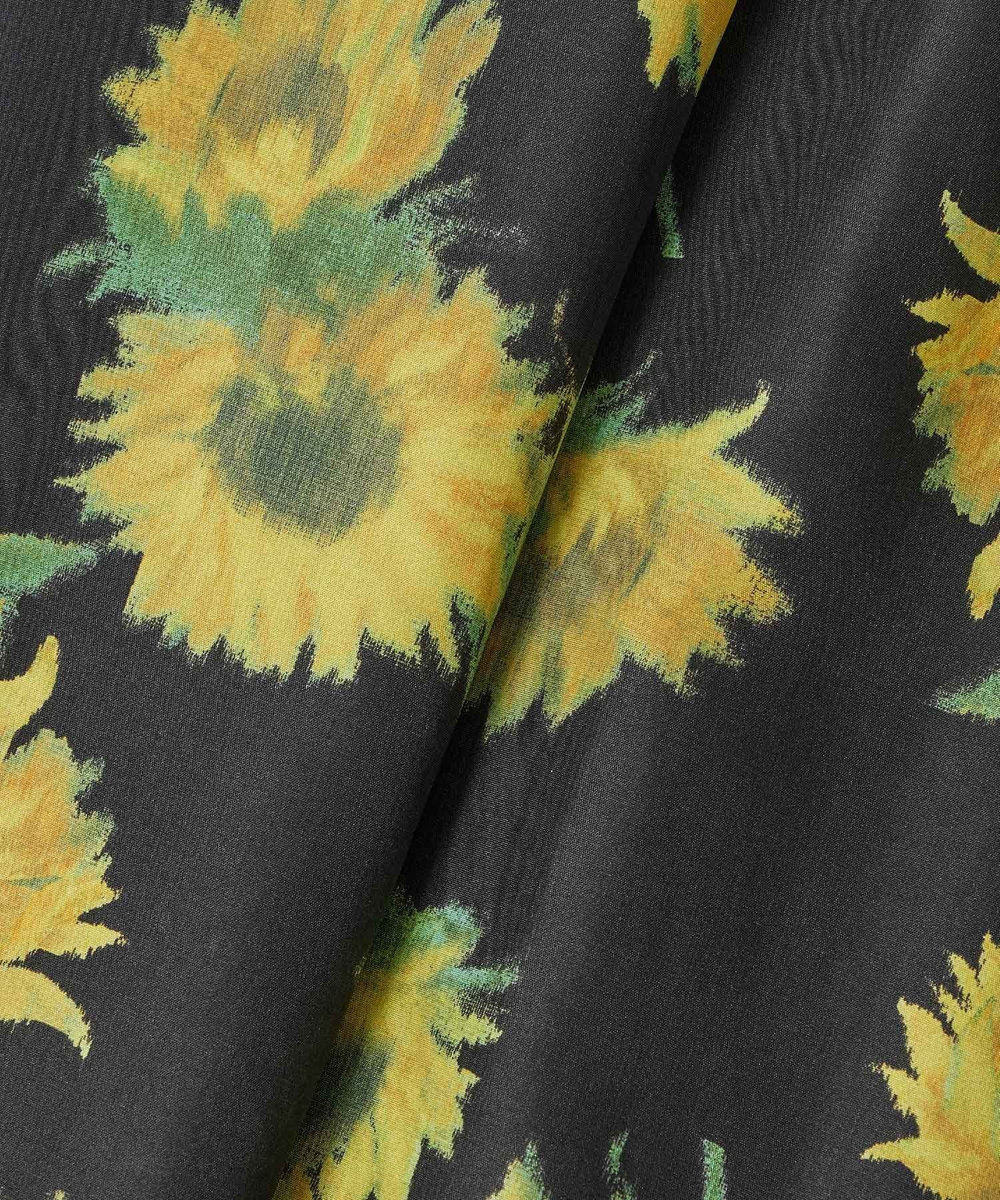LOULOU WILLOUGHBY  WEB 一部店舗限定【LOULOU WILLOUGHBY】サンフラワープリントバッククロスワンピース ブラック系 (98)