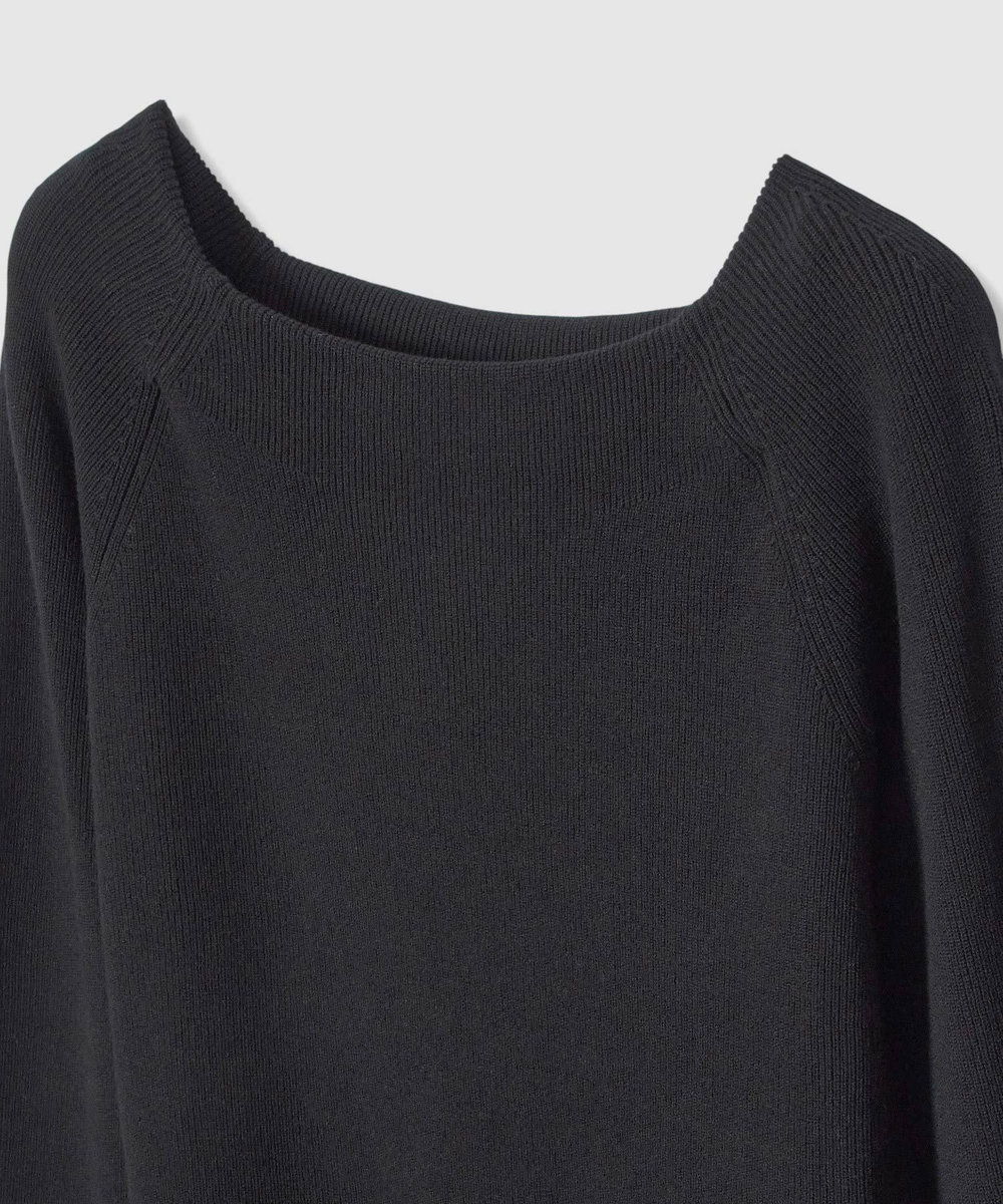 allureville 2WAYネックフリルカフプルオーバー ブラック (95)