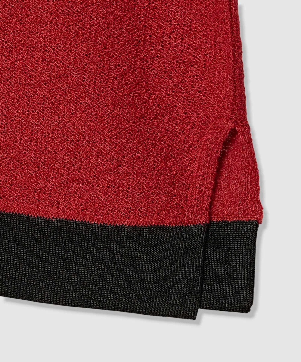 allureville バイカラーヘンリーネックプルオーバー レッド (43)