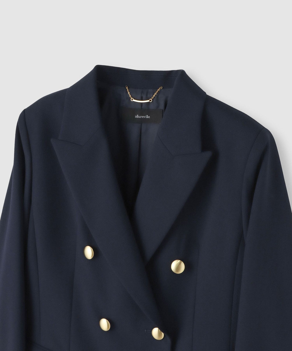 allureville リオペルダブルブレストジャケット ネイビー (65)