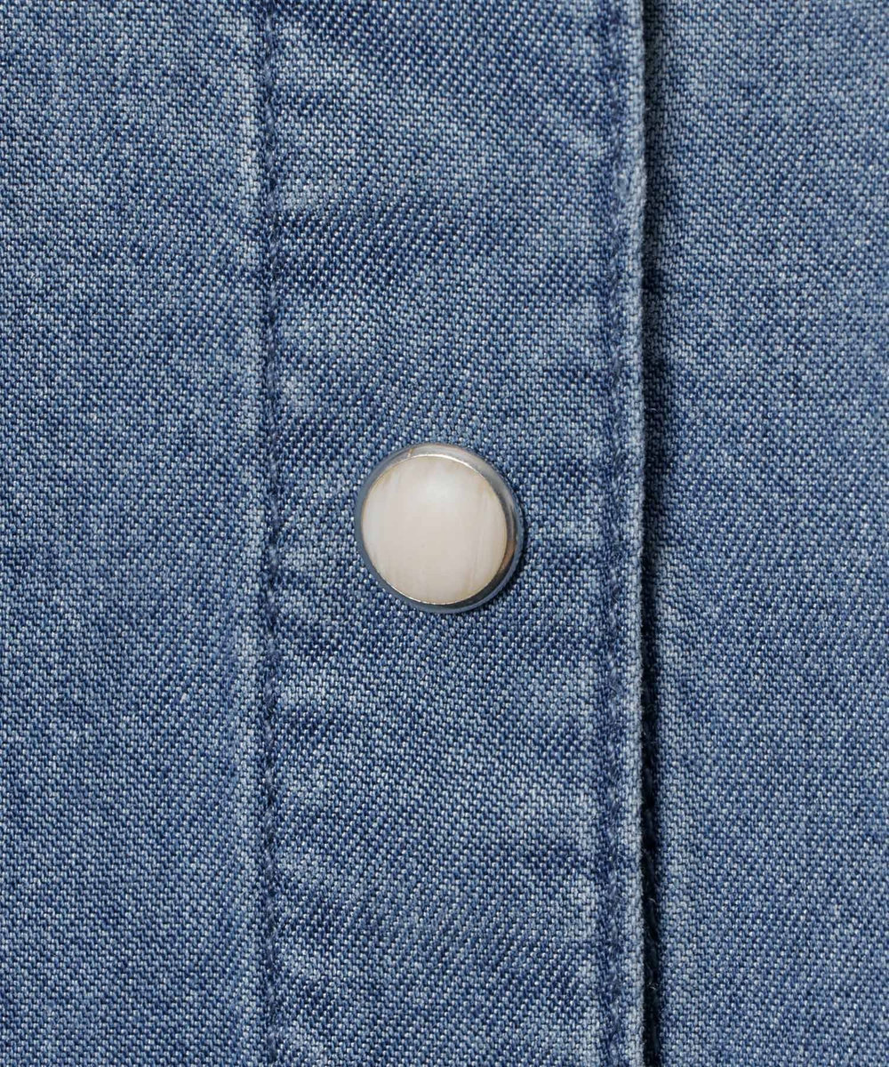 allureville 【WEB・一部店舗別注】デニムボウブラウス ブルー系 (68)