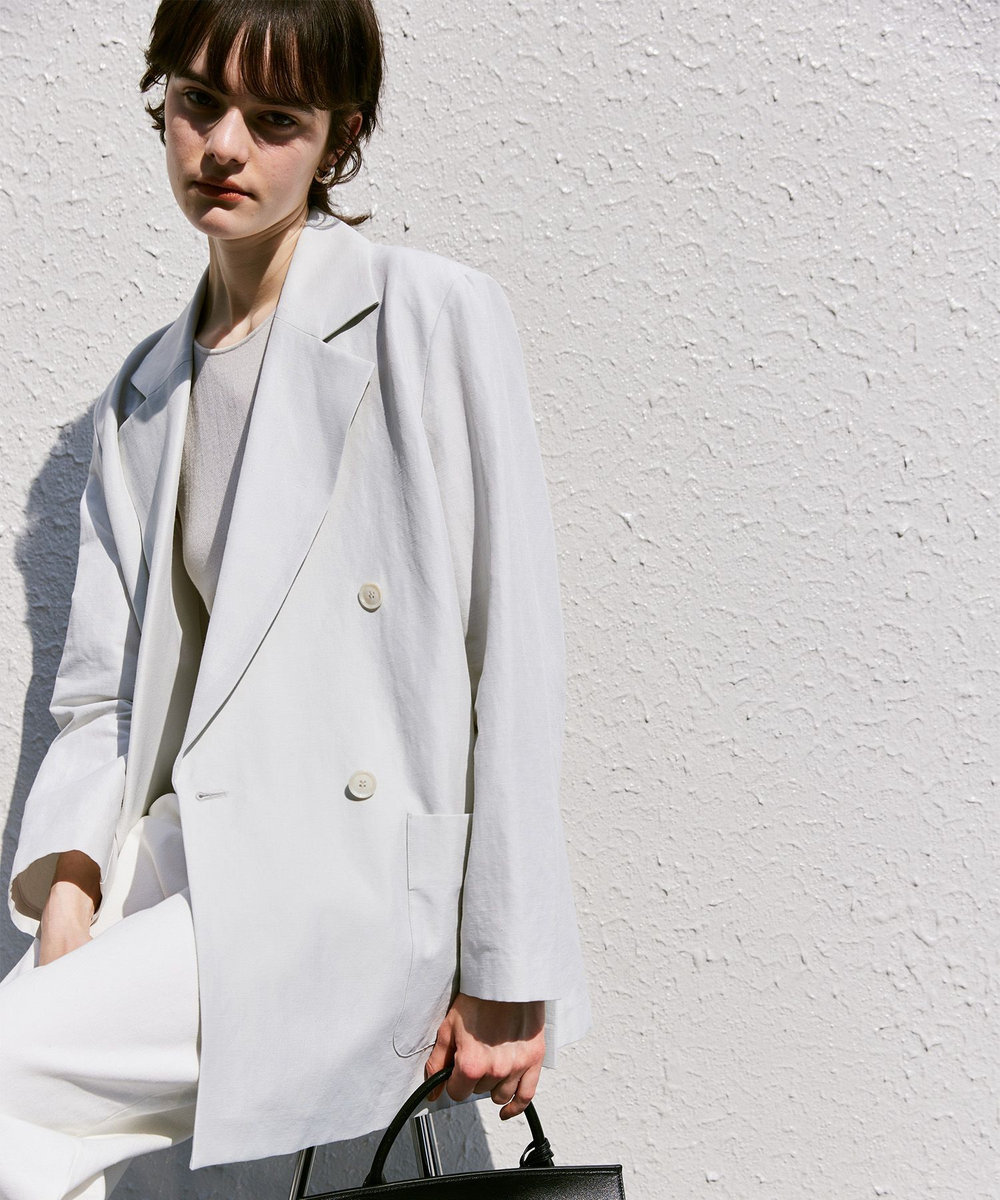 リネンスラブビックショルダージャケット|allureville OFFICIAL SITE