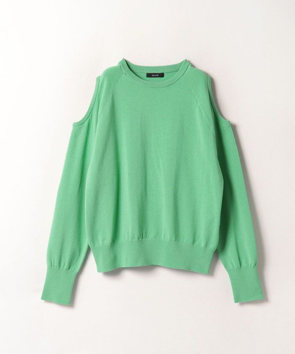 allureville オープンショルダープルオーバー グリーン (71)
