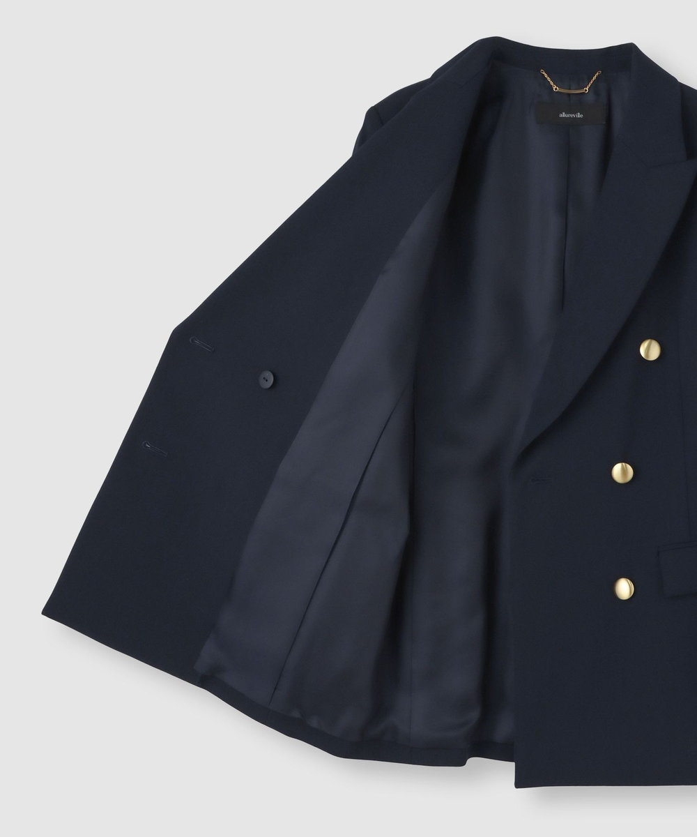 allureville リオペルダブルブレストジャケット ネイビー (65)