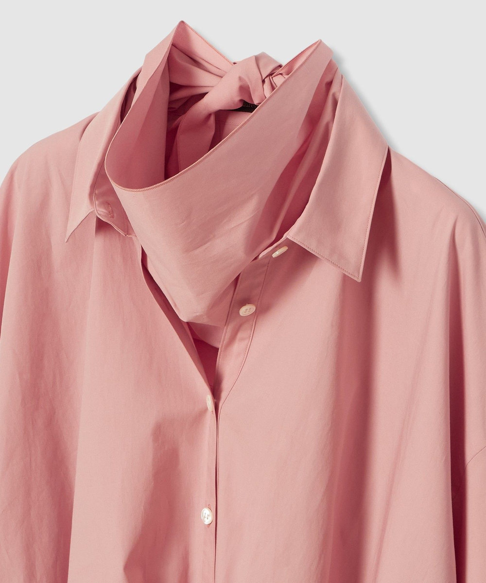 allureville 【WEB・一部店舗別注】スカーフ付バルーンシャツ ピンク (41)