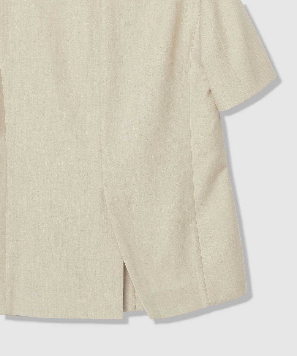 allureville ハーフスリーブジャケット ベージュ (11)