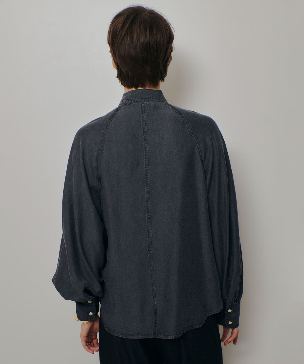 allureville 【WEB・一部店舗別注】デニムボウブラウス ブラック系 (98)