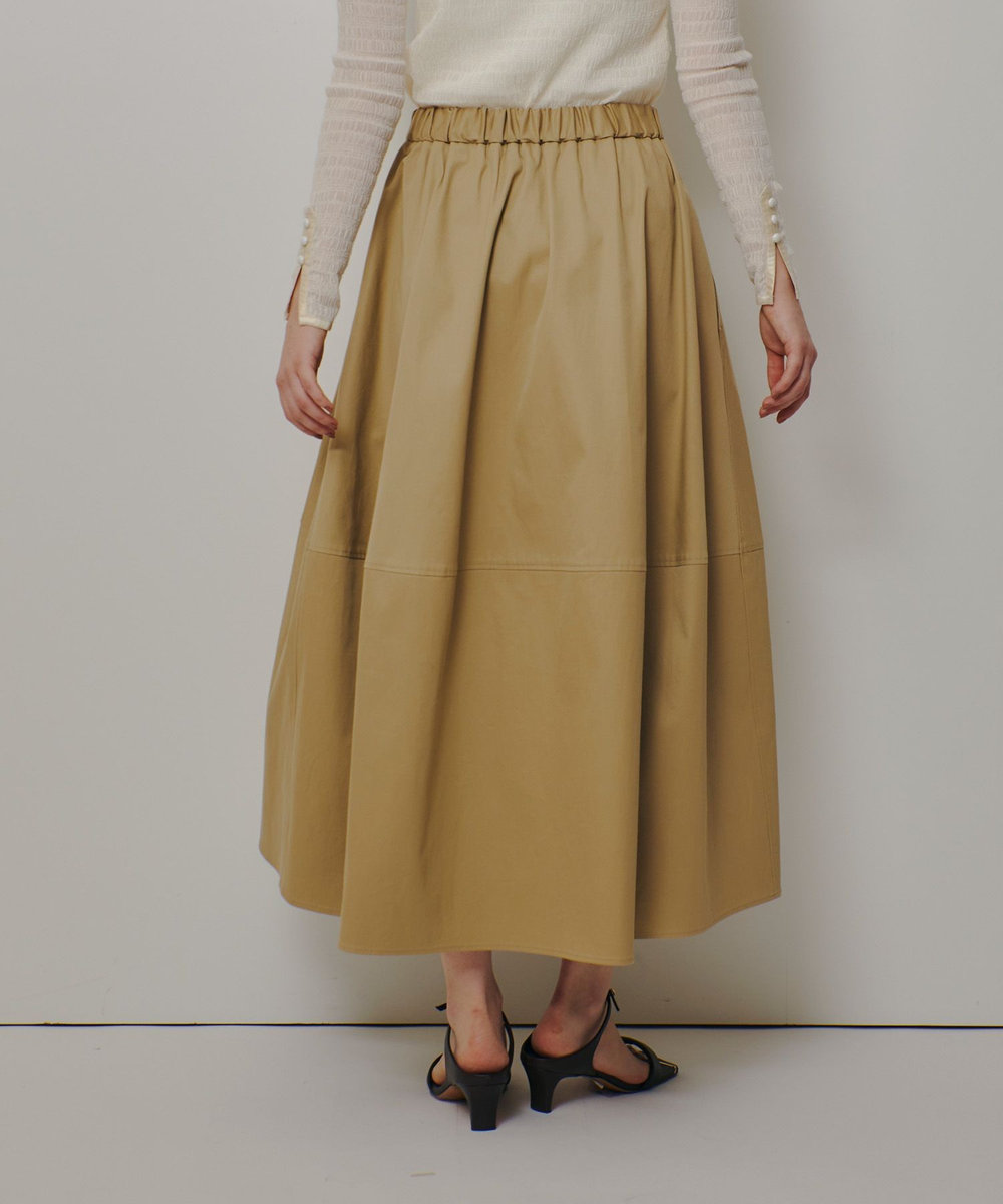 allureville チノバルーンギャザースカート ベージュ (11)