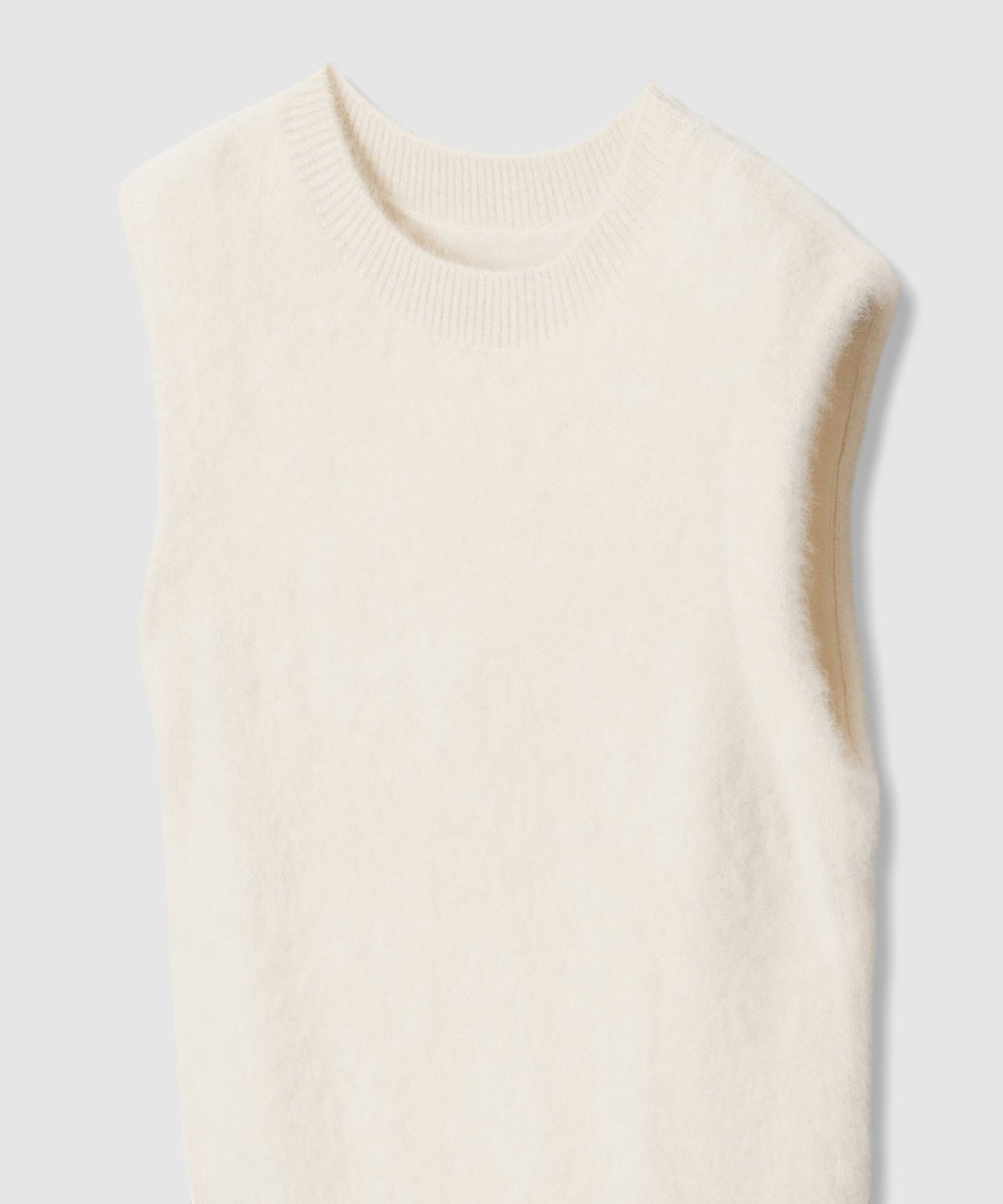 LOULOU WILLOUGHBY スフレニットプルオーバー ホワイト (01)