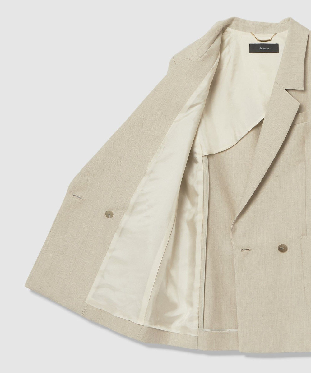 allureville ハーフスリーブジャケット ベージュ (11)