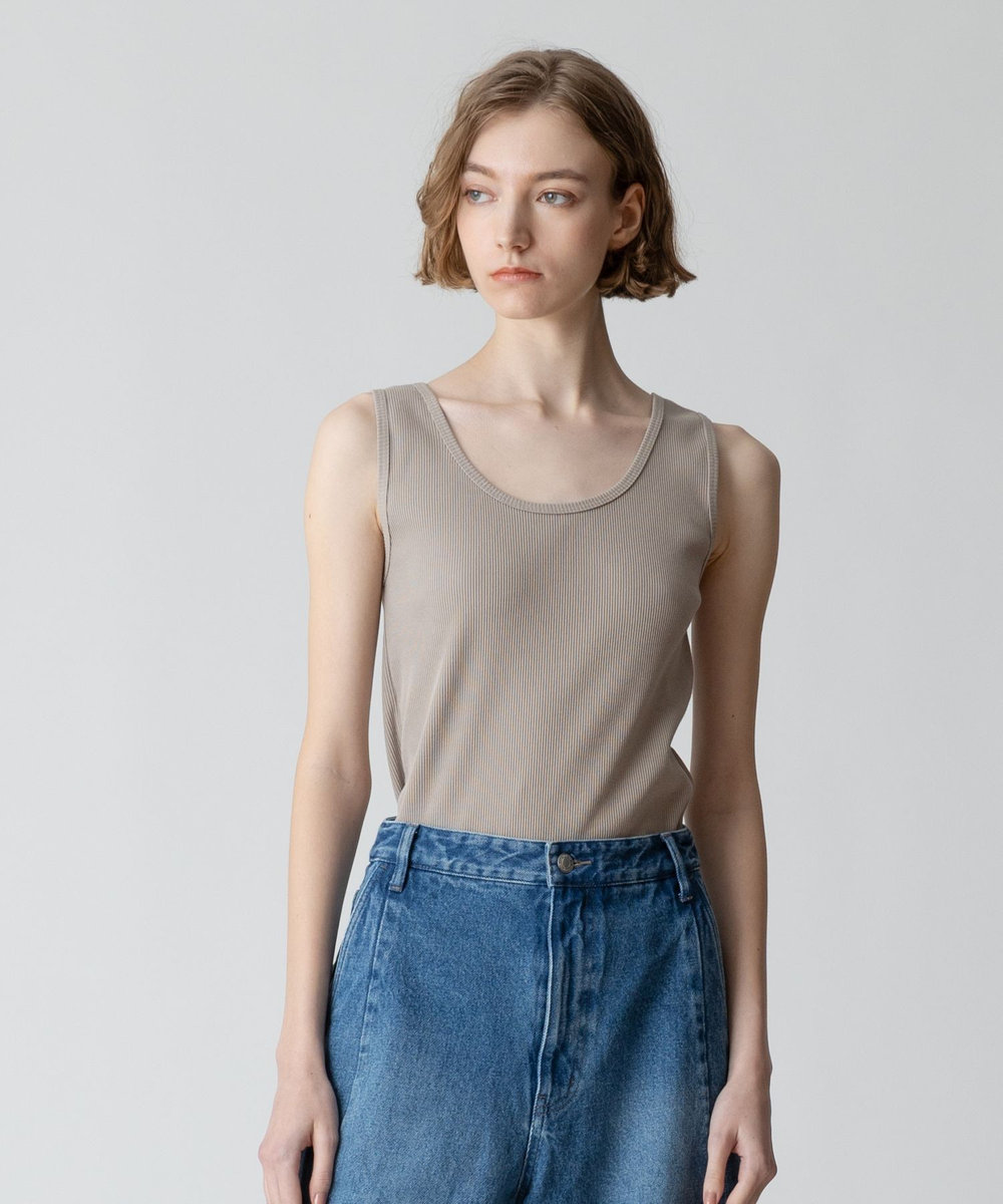 allureville スクープネックタンク ベージュ (11)