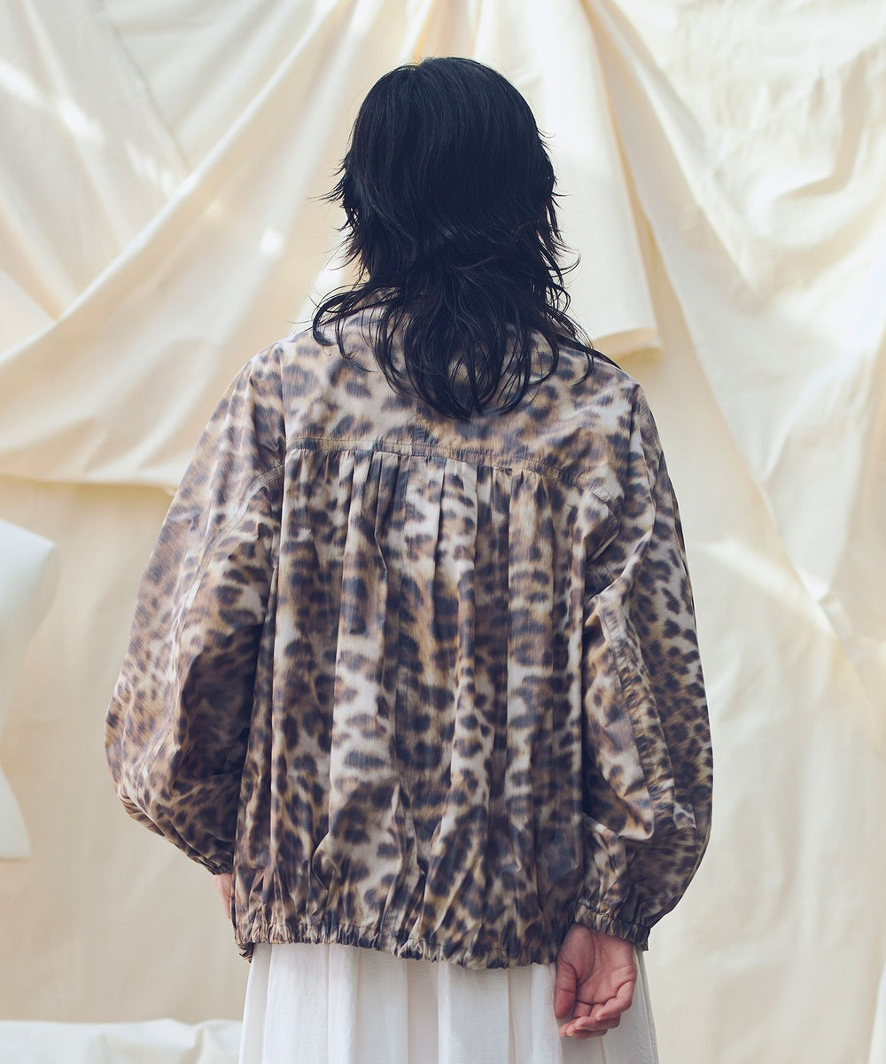 allureville 【ATELIER Line】レオパプリントスタンドカラーブルゾン ブラウン (81)