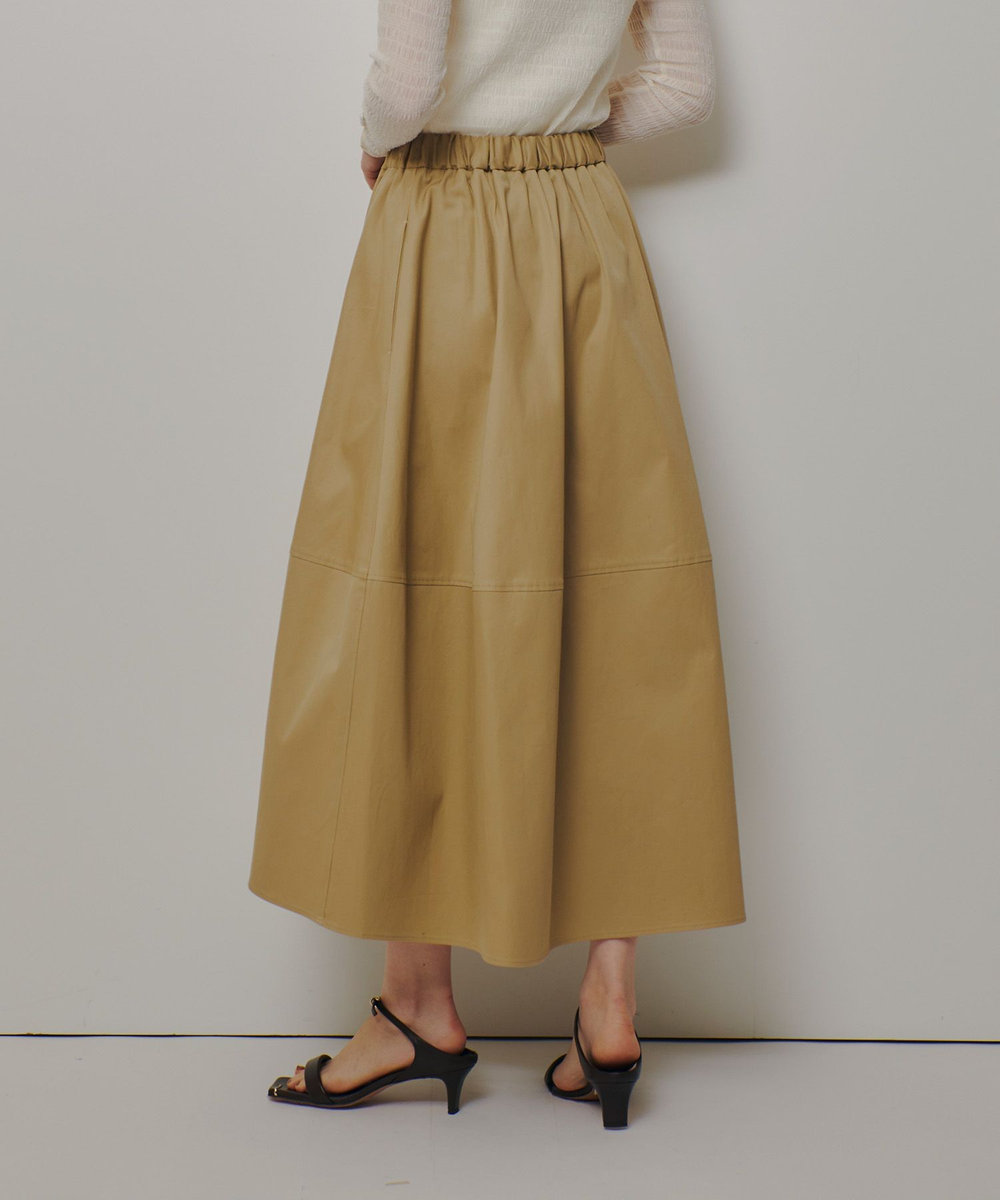allureville チノバルーンギャザースカート ベージュ (11)