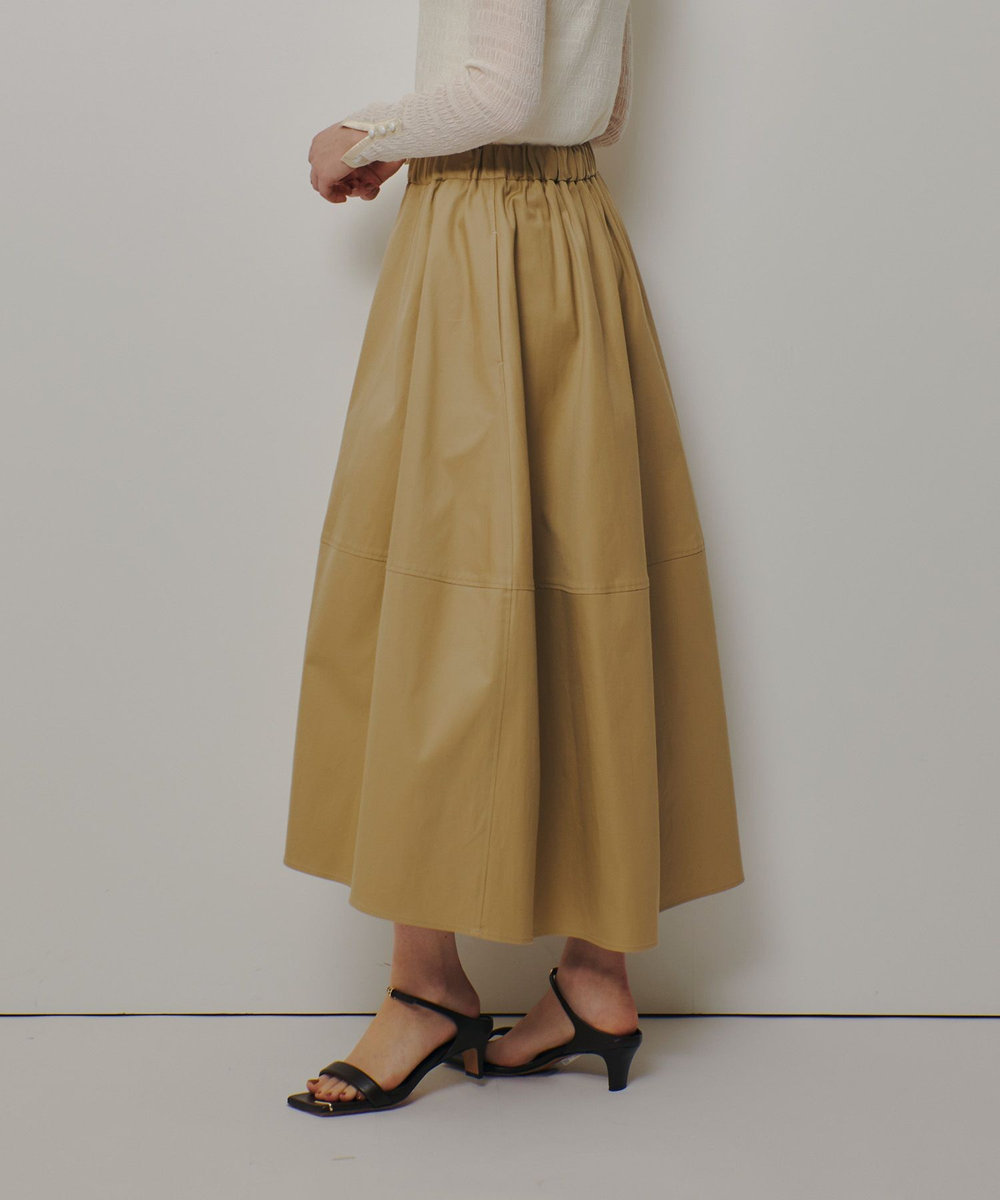 allureville チノバルーンギャザースカート ベージュ (11)