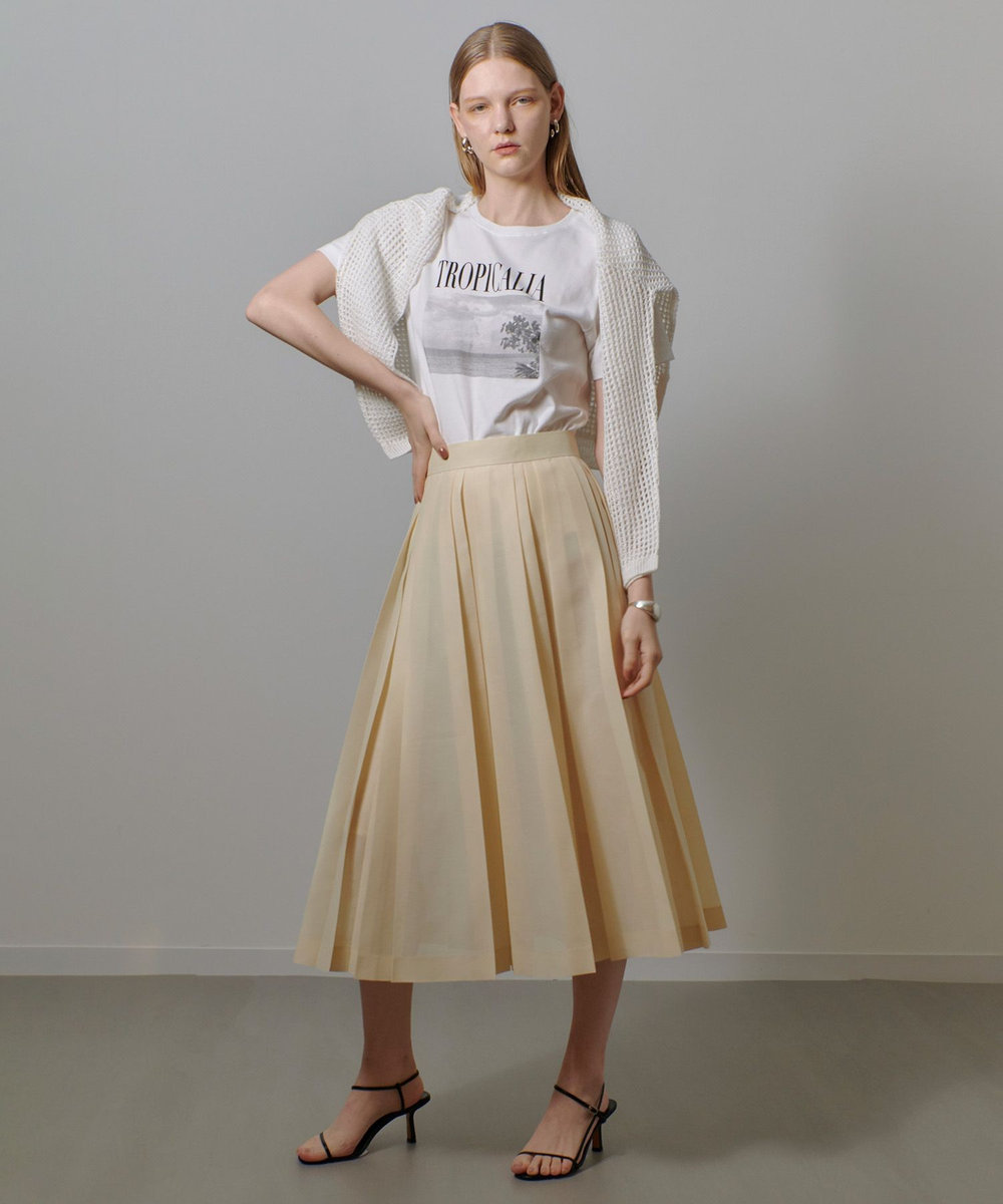 allureville シアオーガンプリーツスカート イエロー系 (26)