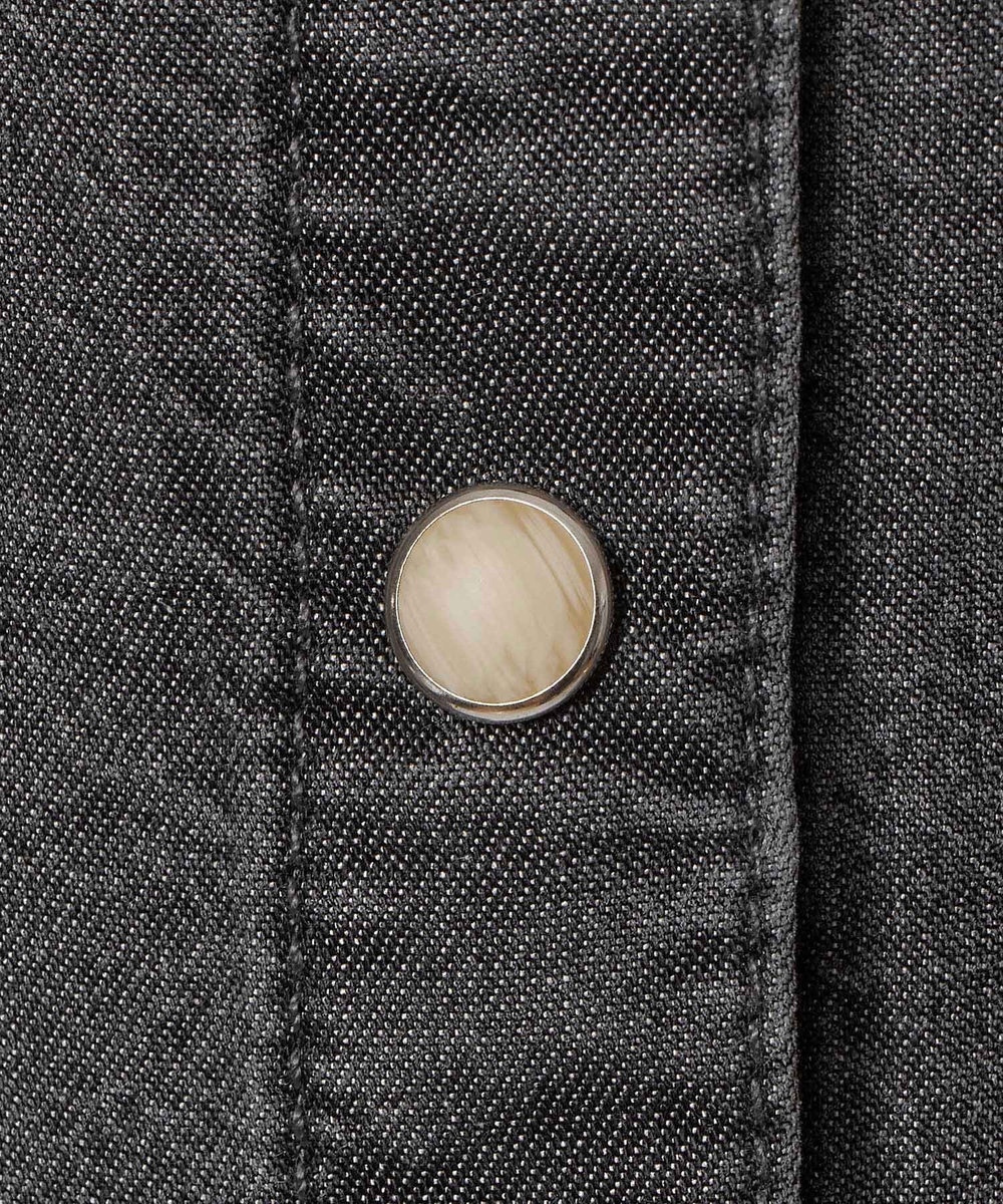 allureville 【WEB・一部店舗別注】デニムボウブラウス ブラック系 (98)