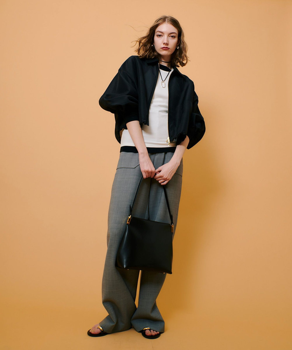 allureville T/W 2WAYバイヤスワイドパンツ グレー (92)