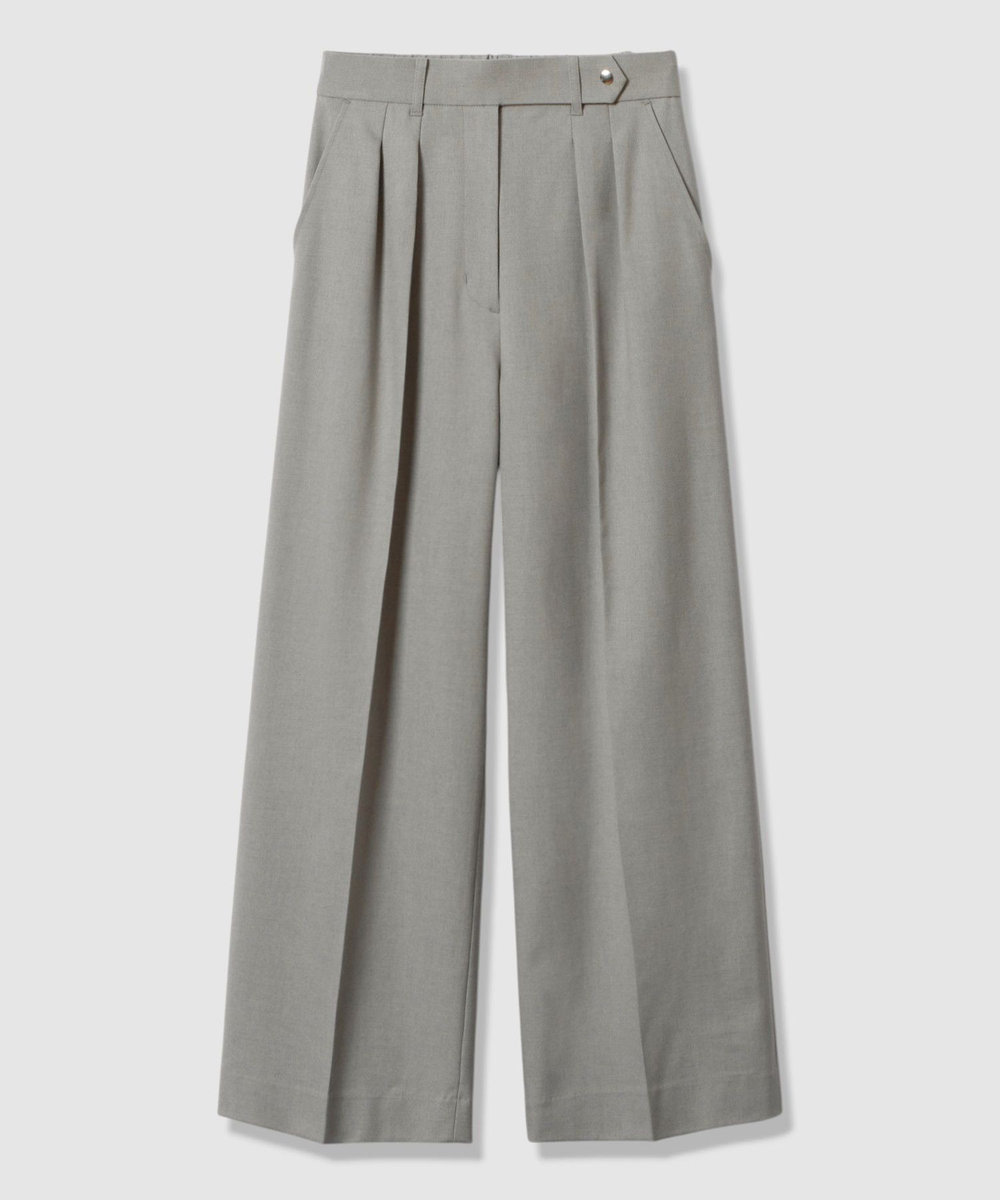 allureville サキソニードットベルトパンツ グレー (92)