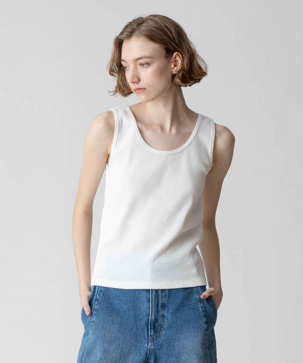 allureville スクープネックタンク オフホワイト (02)