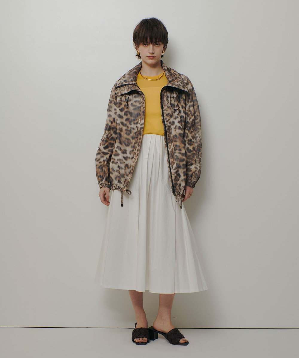 allureville 【ATELIER Line】レオパプリントスタンドカラーブルゾン ブラウン (81)