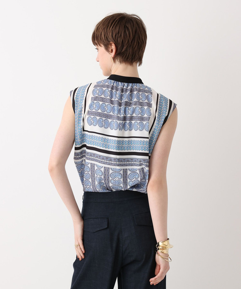 allureville OFFICINAペイズリーブラウス ブルー (61)