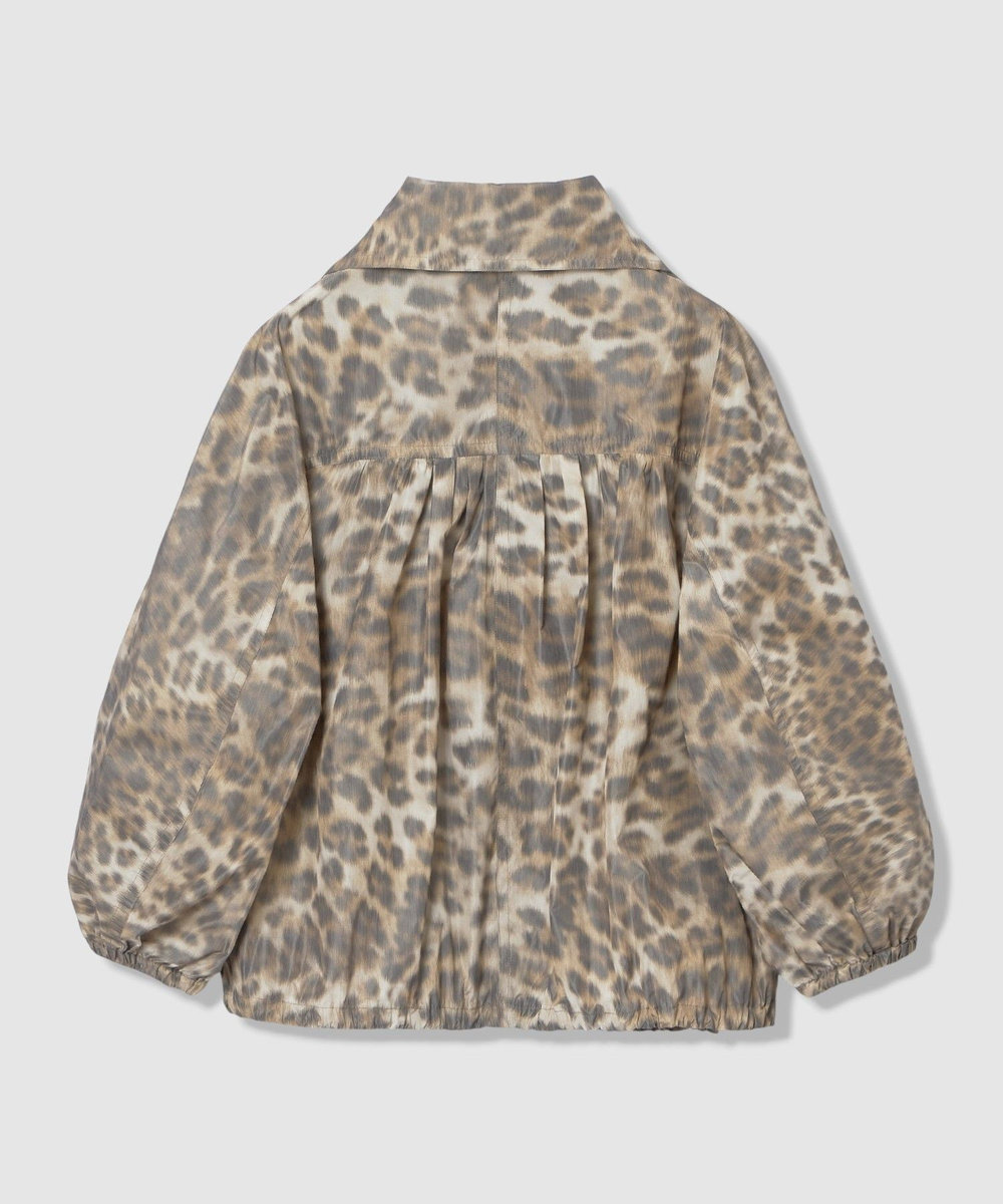 allureville 【ATELIER Line】レオパプリントスタンドカラーブルゾン ブラウン (81)