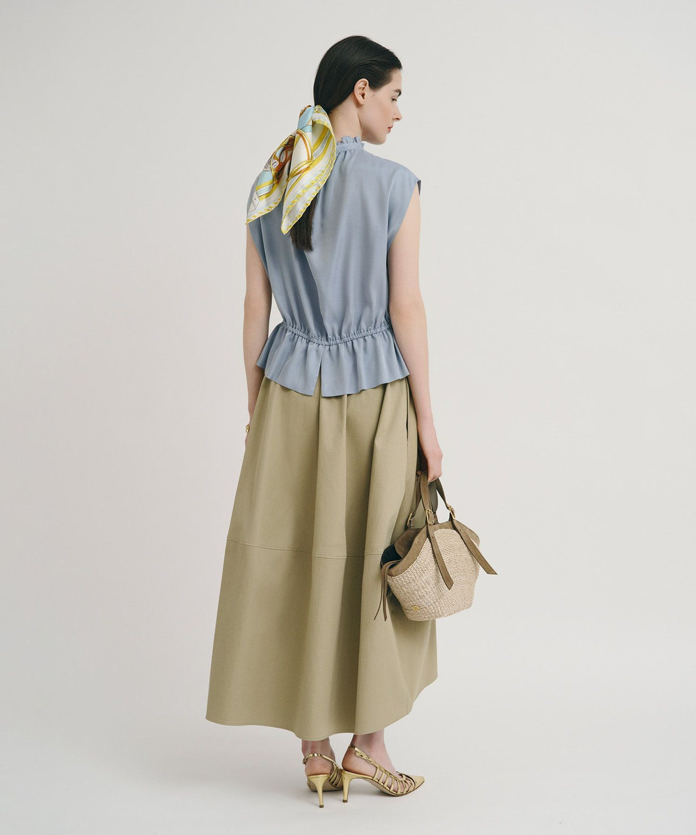 allureville チノバルーンギャザースカート ベージュ (11)