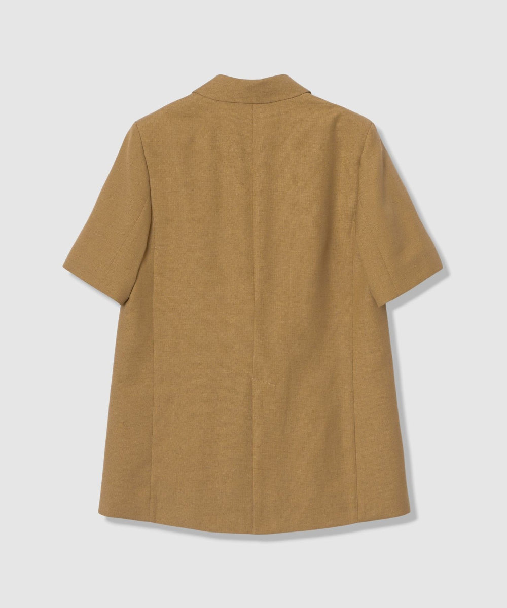 allureville ハーフスリーブジャケット キャメル (84)