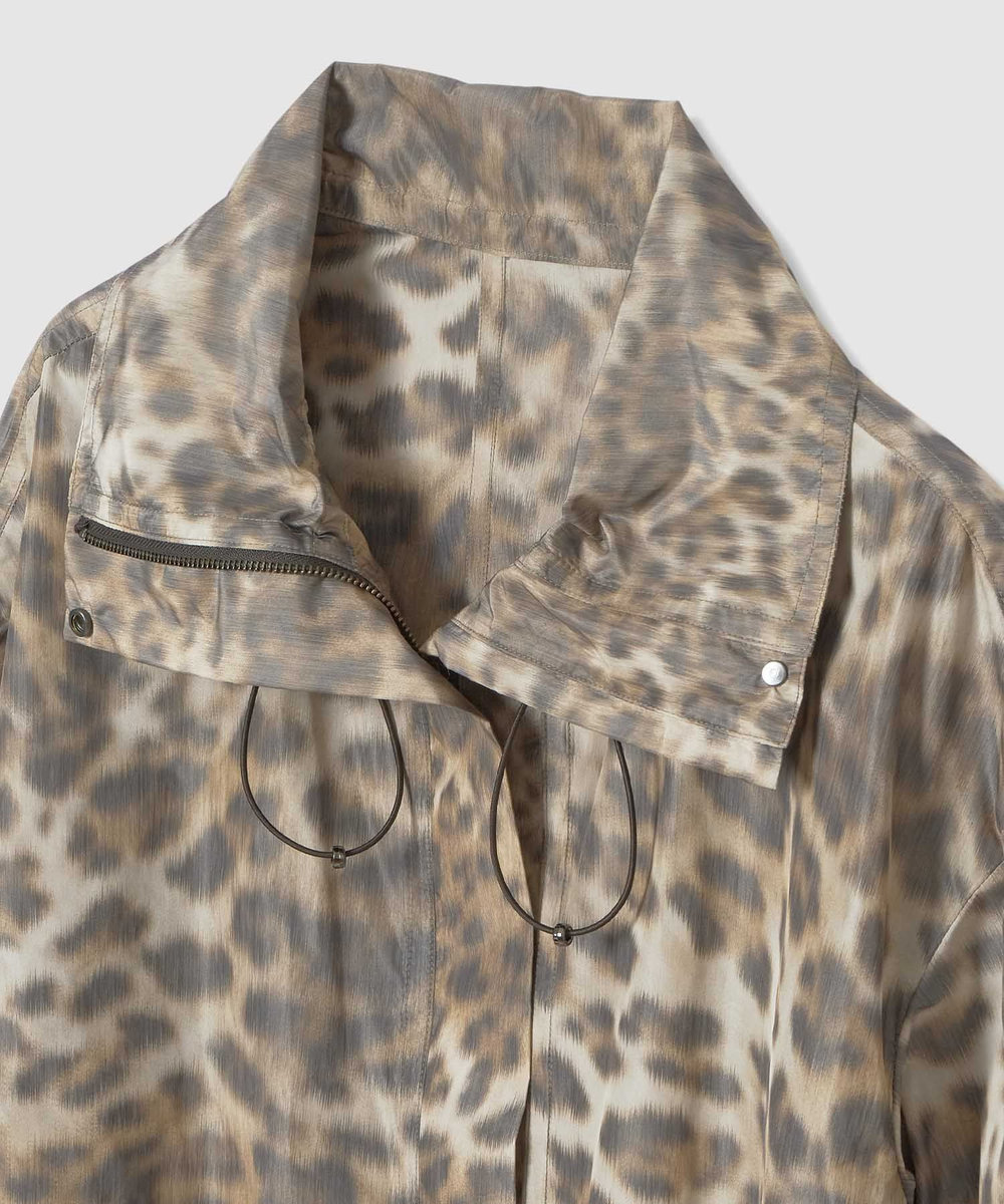 allureville 【ATELIER Line】レオパプリントスタンドカラーブルゾン ブラウン (81)