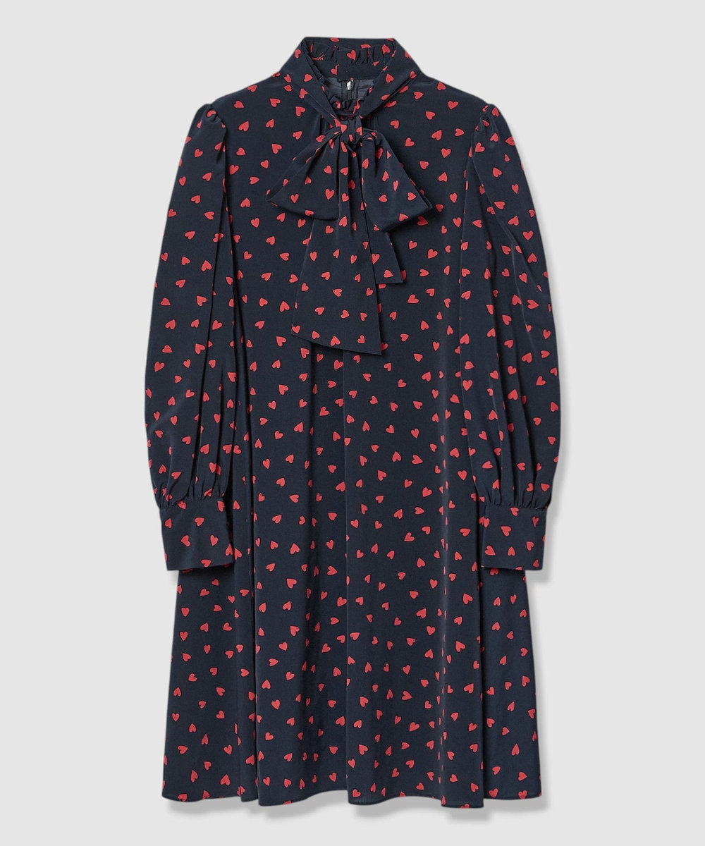 LOULOU WILLOUGHBY WEB限定 デシンハートワンピース ネイビー (65)