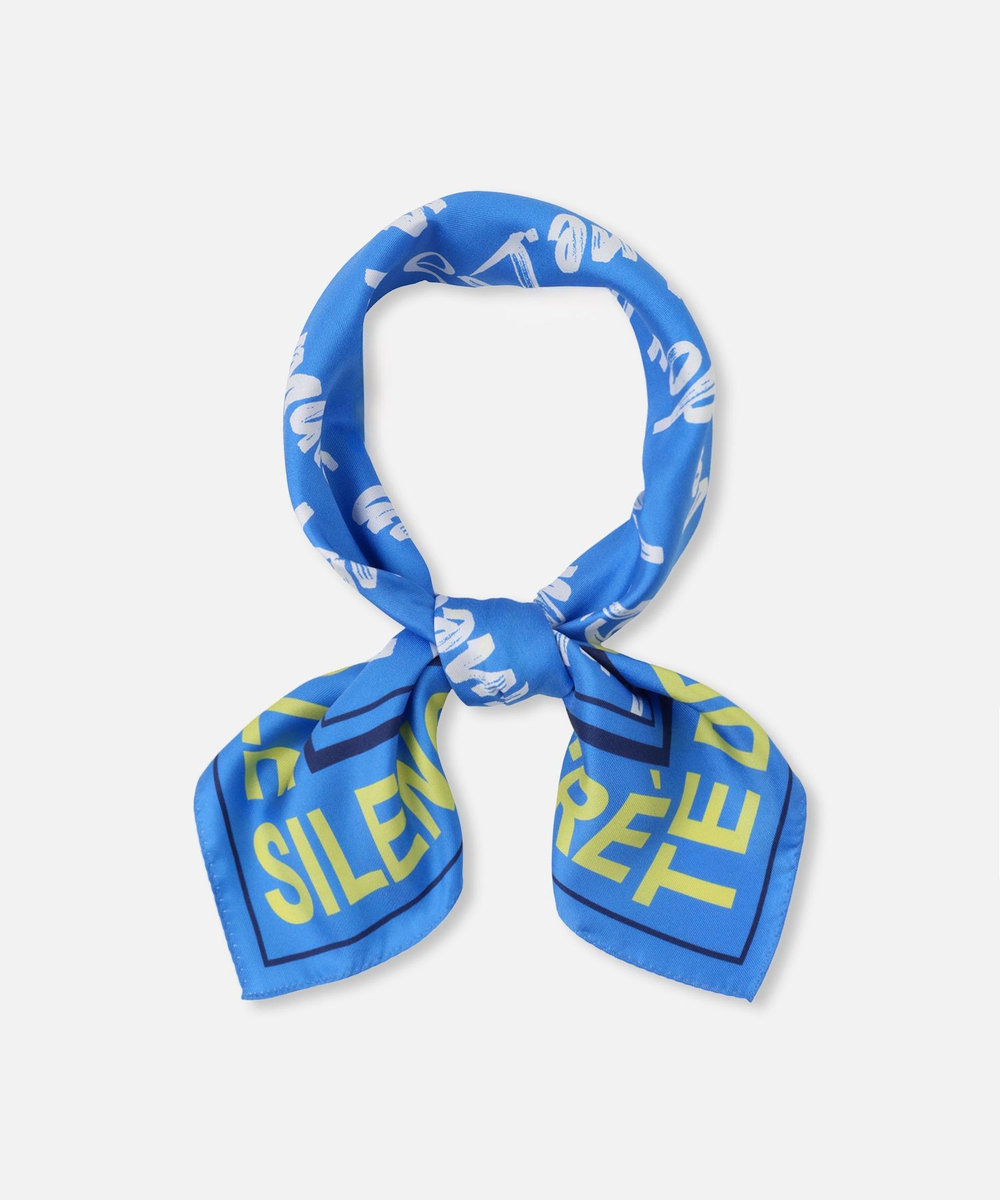 allureville フォントロゴスカーフ ブルー (61)