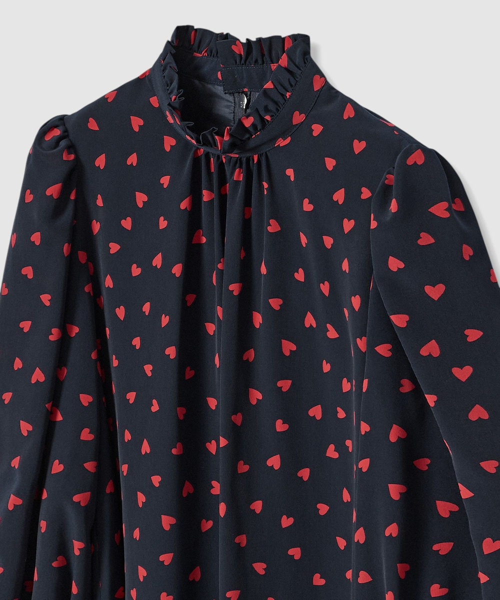 LOULOU WILLOUGHBY WEB限定 デシンハートワンピース ネイビー (65)