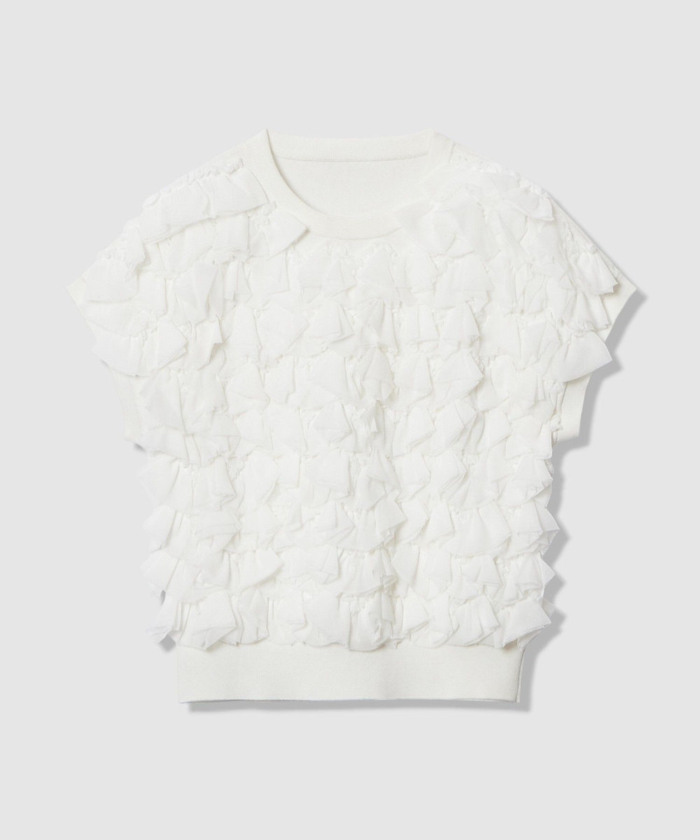 LOULOU WILLOUGHBY 【LOULOU WILLOUGHBY】ペタルパピヨンプルオーバー オフホワイト (02)