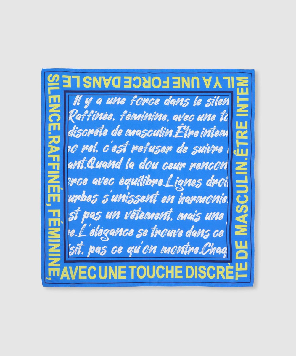 allureville フォントロゴスカーフ ブルー (61)