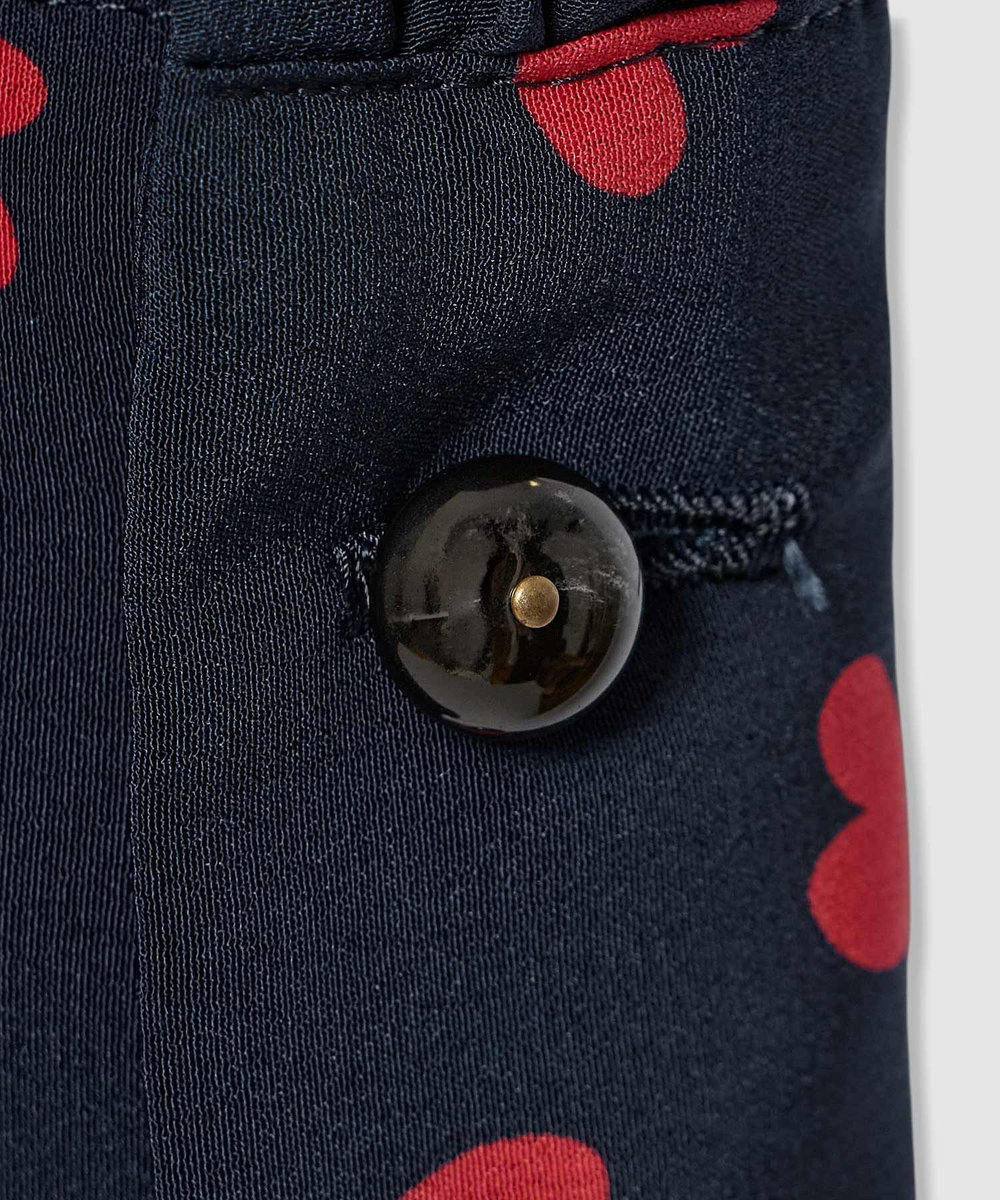 LOULOU WILLOUGHBY WEB限定 デシンハートワンピース ネイビー (65)