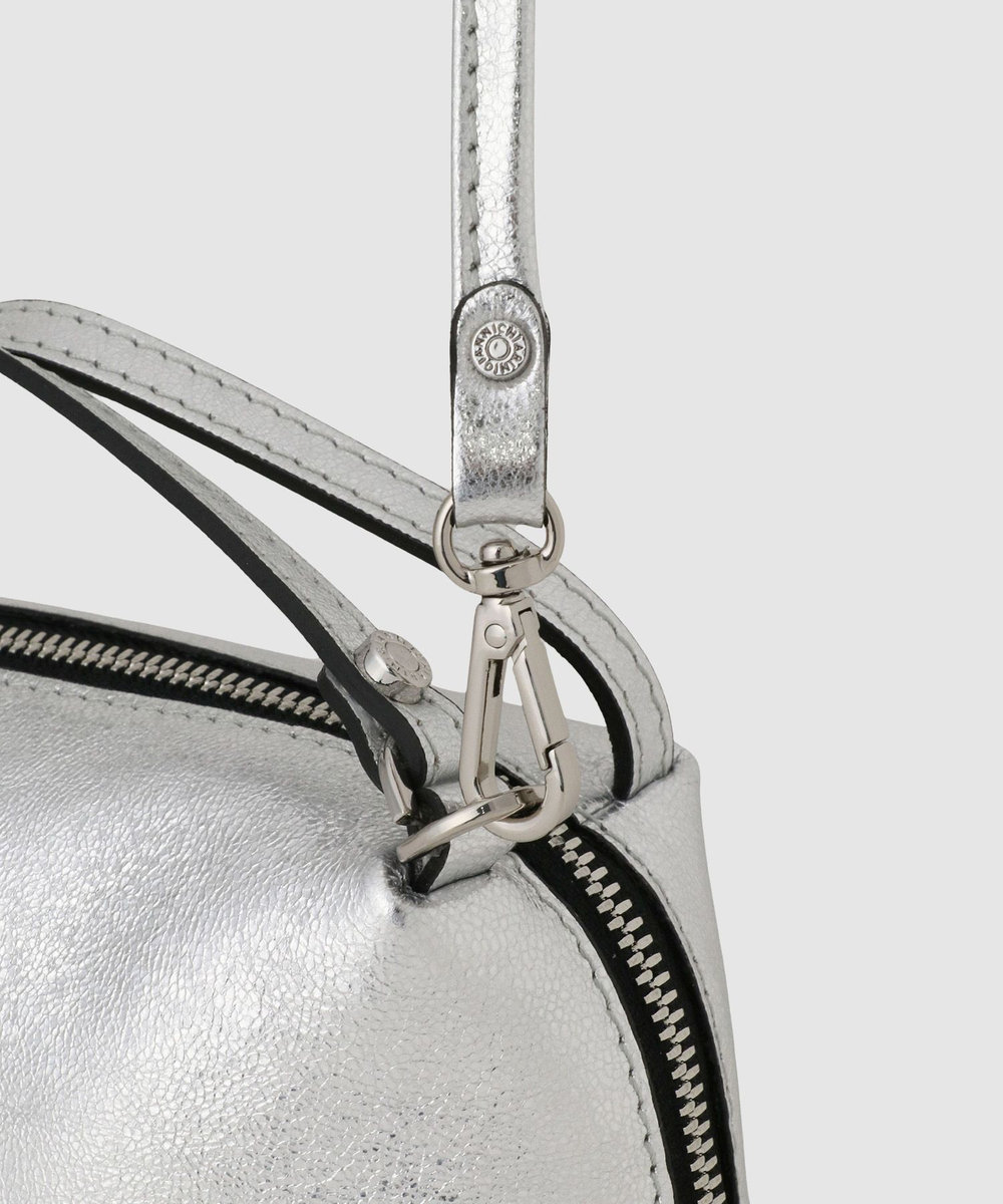 buying 【GIANNI CHIARINI(ジャンニ キアリーニ)】ALIFA MINI SILVER ショルダーバッグ シルバー (90)