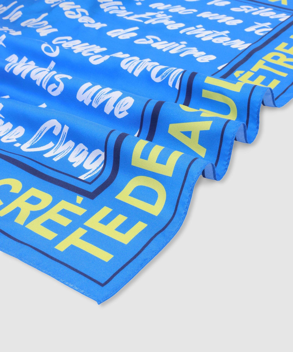 allureville フォントロゴスカーフ ブルー (61)