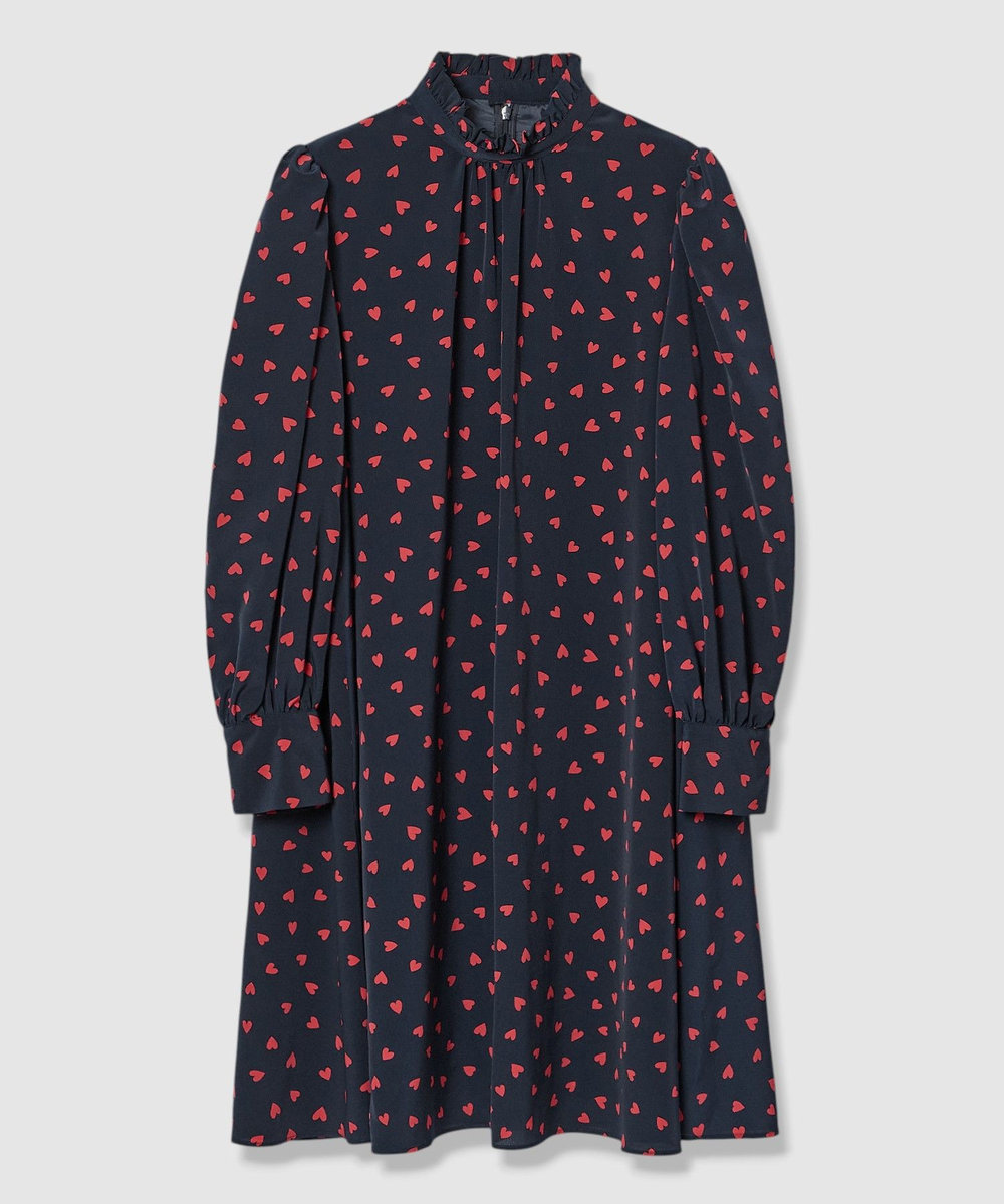 LOULOU WILLOUGHBY WEB限定 デシンハートワンピース ネイビー (65)