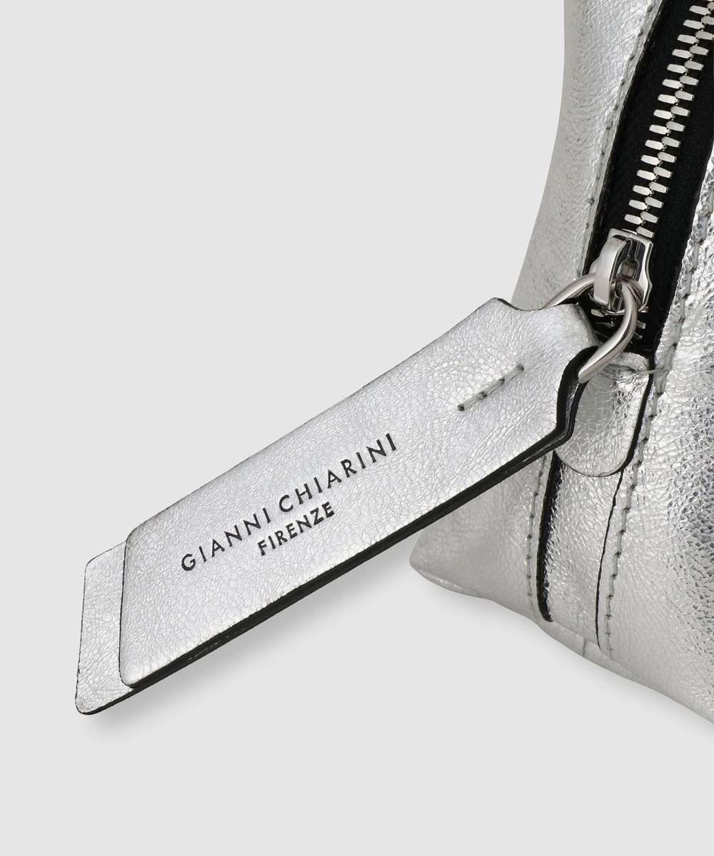 buying 【GIANNI CHIARINI(ジャンニ キアリーニ)】ALIFA MINI SILVER ショルダーバッグ シルバー (90)