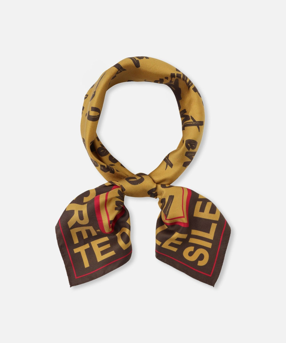 allureville フォントロゴスカーフ ブラウン (81)