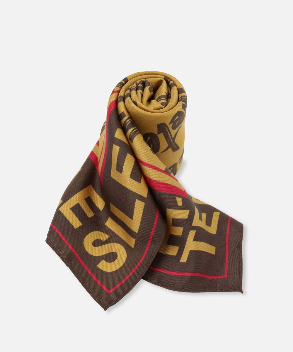 allureville フォントロゴスカーフ ブラウン (81)