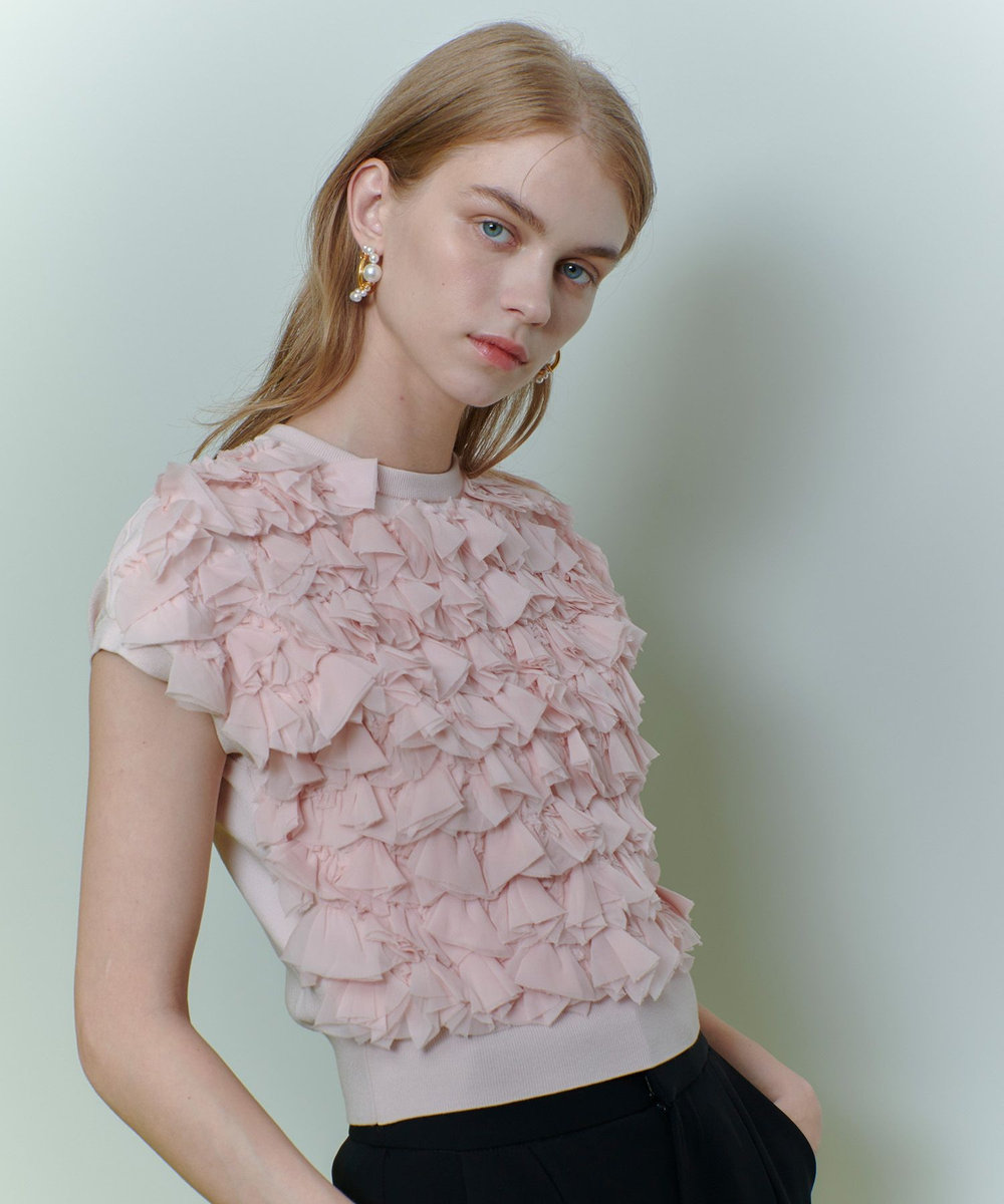 LOULOU WILLOUGHBY 【LOULOU WILLOUGHBY】ペタルパピヨンプルオーバー ピンク (41)