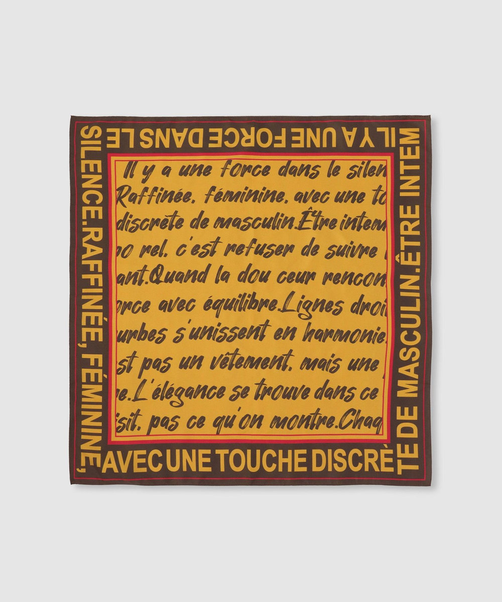 allureville フォントロゴスカーフ ブラウン (81)