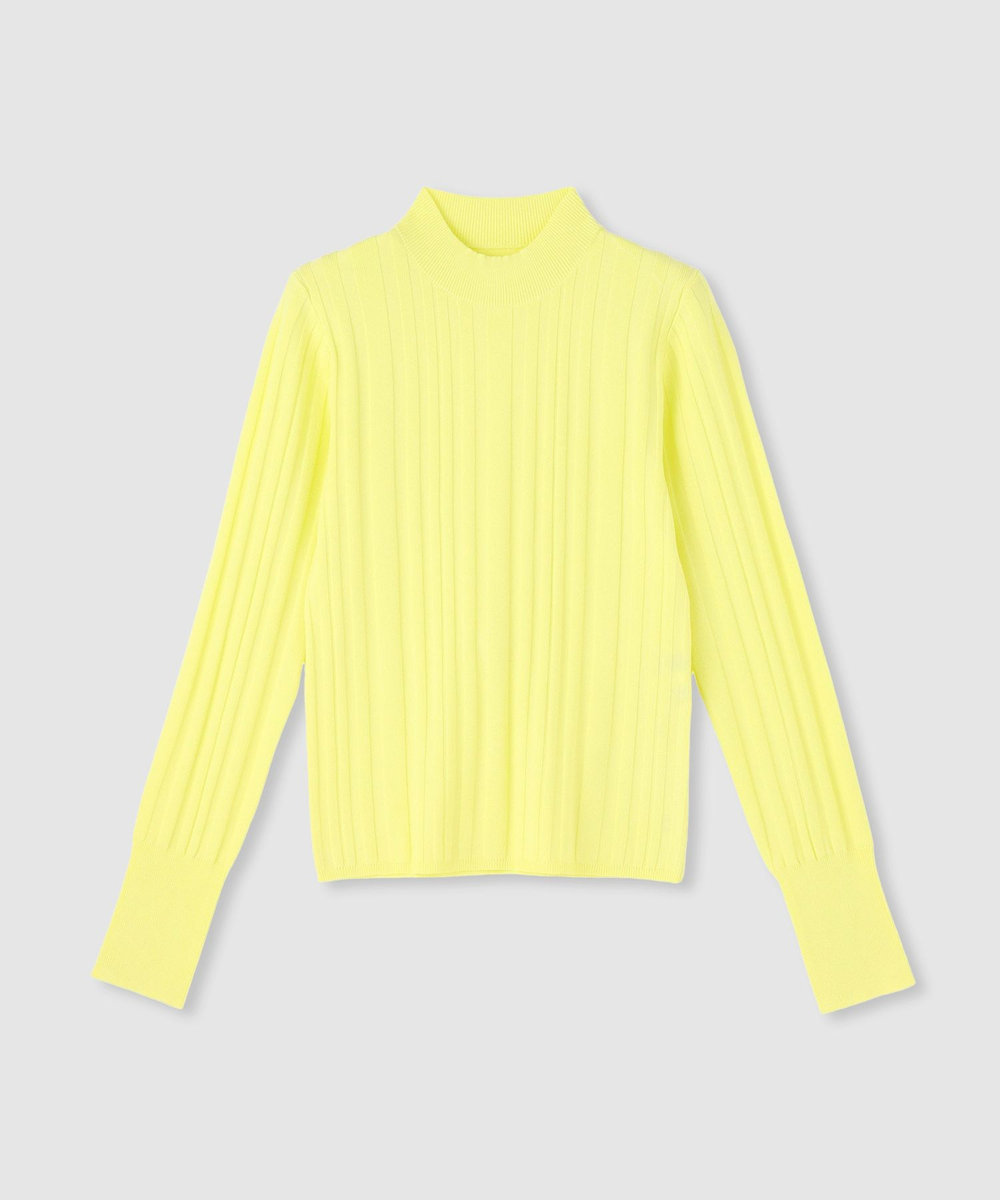 allureville ストライプモックネックプルオーバー ライトイエロー (25)