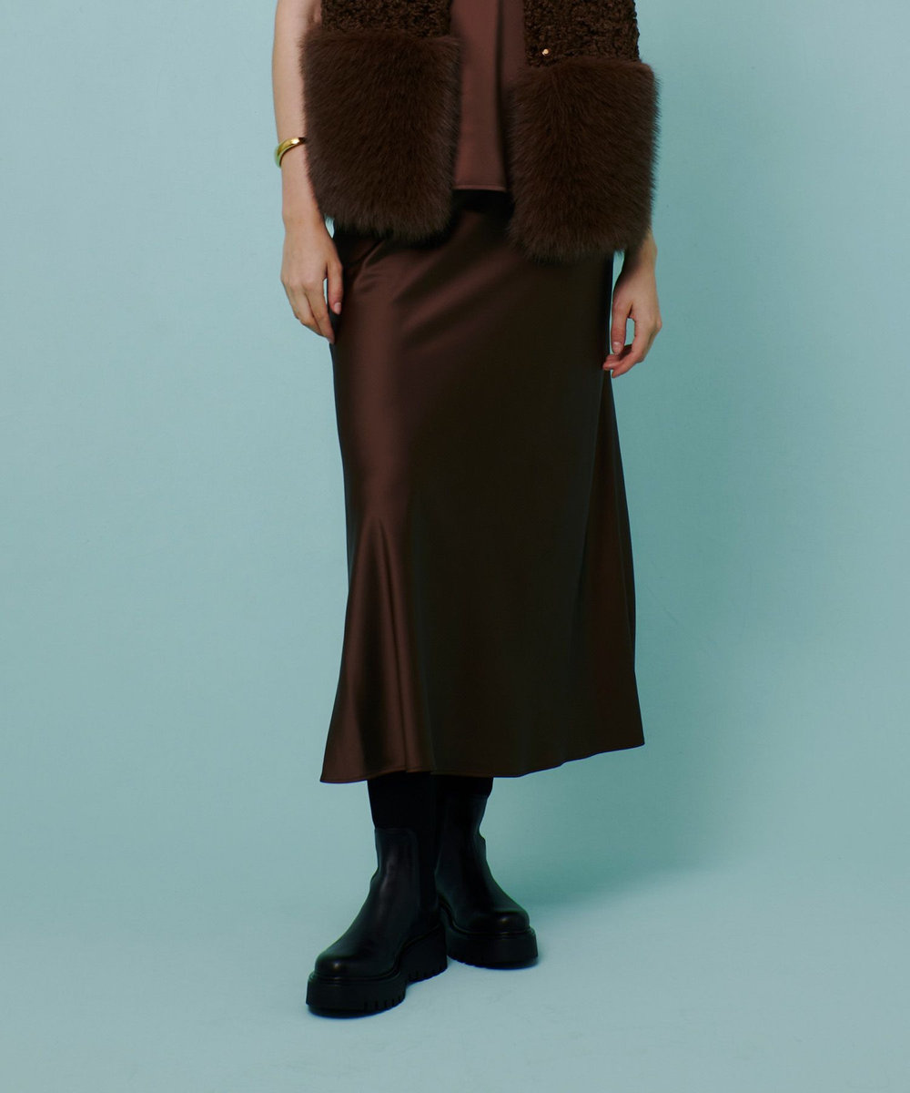 サテンバイヤスナロースカート|allureville OFFICIAL SITE / ONLINE