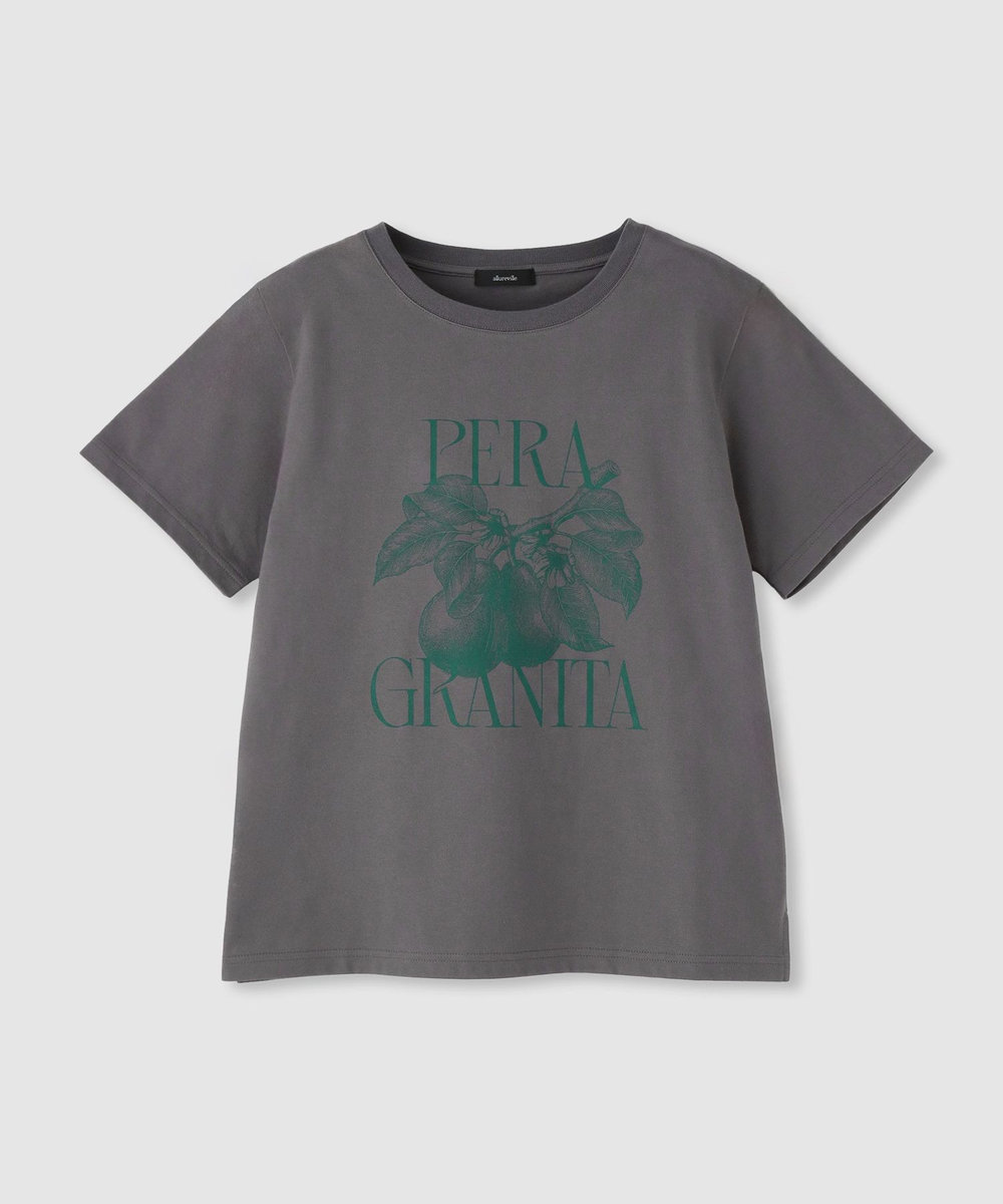 allureville ボタニカルグラフィックＴシャツ グレー (92)